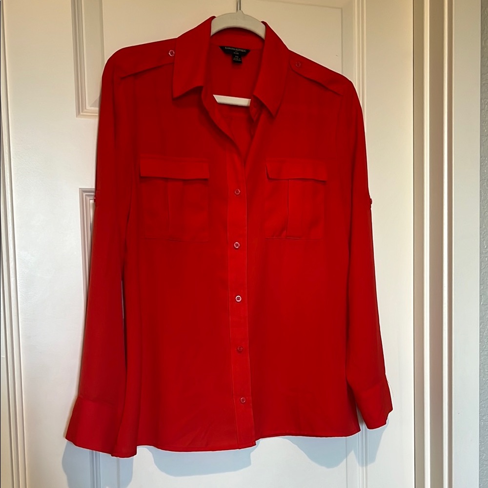 Red Button Down Shirt